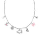 KENDRA SCOTT- Cheer Charm Necklace in Rhodium Pink White Mix