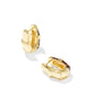 KENDRA SCOTT- Courtney Enamel Huggie Earring in Gold Burgundy Enamel