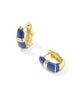 KENDRA SCOTT- Courtney Enamel Huggie Earring in Gold Blue Enamel