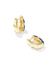 KENDRA SCOTT- Courtney Enamel Huggie Earring in Gold Blue Enamel