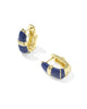 KENDRA SCOTT- Courtney Enamel Huggie Earring in Gold Dark Blue Enamel