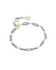 KENDRA SCOTT- Courtney Enamel Link Bracelet in Gold Blue Enamel