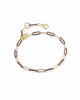 KENDRA SCOTT- Courtney Enamel Link Bracelet in Gold Burgundy Enamel