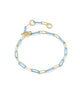 KENDRA SCOTT- Courtney Enamel Link Necklace in Gold Light Blue Enamel