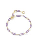 KENDRA SCOTT- Courtney Enamel Link Bracelet in Gold Purple Enamel