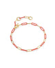 KENDRA SCOTT- Courtney Enamel Link Bracelet in Gold Red Enamel