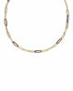 KENDRA SCOTT- Courtney Enamel Link Necklace in Gold Burgundy Enamel