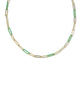 KENDRA SCOTT- Courtney Enamel Link Necklace in Gold Green Enamel
