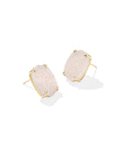 KENDRA SCOTT- Daphne Large Stud Earring in Gold Iridescent Drusy