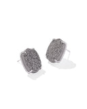 KENDRA SCOTT- Daphne Large Stud Earring in Rhodium Platinum Drusy