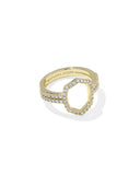 KENDRA SCOTT- Daphne Pave Cocktail Ring in Gold White CZ
