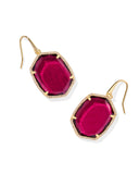 KENDRA SCOTT- Daphne Pave Framed Drop Earring in Gold Berry Mica