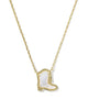 KENDRA SCOTT- Drill Team Boot Pendant Necklace in Gold Ivory Mother of Pearl