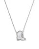 KENDRA SCOTT- Drill Team Boot Pendant Necklace in Rhodium Ivory Mother of Pearl