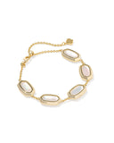 KENDRA SCOTT- Elaina Gold Bezel Delicate Bracelet in Ivory Mother of Pearl
