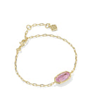 KENDRA SCOTT- Elaina Luxe Chain Bracelet in Gold Light Pink CZ