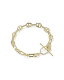 KENDRA SCOTT- Elaina Toggle Link Chain Bracelet in Gold White CZ