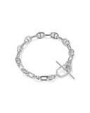 KENDRA SCOTT- Elaina Toggle Link Chain Bracelet in Rhodium White CZ