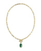 KENDRA SCOTT- Elisa Enamel Link Chain Necklace in Gold Emerald Illusion
