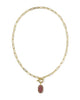 KENDRA SCOTT- Elisa Enamel Link Chain Necklace in Gold Maroon Magnesite