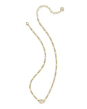 KENDRA SCOTT- Elisa Gold Figaro Pendant Necklace in Iridescent Abalone