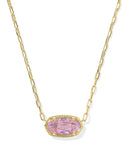 KENDRA SCOTT- Elisa Luxe Pendant Necklace in Gold Light Pink CZ
