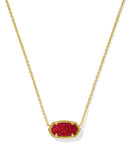 KENDRA SCOTT- Elisa Gold Necklace in Bright Red Drusy