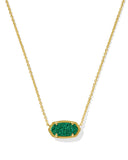 KENDRA SCOTT- Elisa Gold Necklace in Emerald Drusy