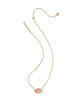 KENDRA SCOTT- Elisa Scallop Frame Necklace in Gold Light Pink Iridescent Abalone