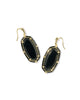 KENDRA SCOTT- Elle Enamel Drop Earring in Gold Black Agate