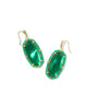 KENDRA SCOTT- Elle Enamel Drop Earring in Gold Emerald Illusion