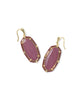 KENDRA SCOTT- Elle Enamel Drop Earring in Gold Maroon Magnesite