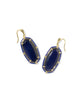 KENDRA SCOTT- Elle Enamel Drop Earring in Gold Navy Mother of Pearl