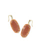 KENDRA SCOTT- Elle Enamel Drop Earring in Gold Orange Goldstone