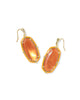KENDRA SCOTT- Elle Enamel Drop Earring in Gold Papaya Mother of Pearl