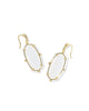 KENDRA SCOTT- Elle Enamel Drop Earring in Gold White Mother of Pearl