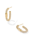 KENDRA SCOTT- Emery Hoop Earring in Gold White Crystal