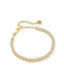 KENDRA SCOTT- Emery Tennis Bracelet in Gold White Crystal