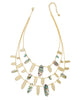 KENDRA SCOTT- Gwen Statement Necklace in Gold Abalone Shell