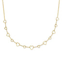 KENDRA SCOTT- Haisley Gold Heart Strand Necklace in White Crystal