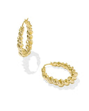 KENDRA SCOTT- Haisley Hoop Earrings in Gold Metal