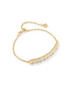 KENDRA SCOTT- Jamie Delicate Gold Chain Bracelet in White CZ