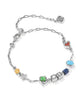 KENDRA SCOTT- Lacey Delicate Charm Bracelet in Rhodium Multi Mix