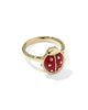 KENDRA SCOTT- Ladybug Band Ring in Gold