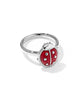 KENDRA SCOTT- Ladybug Band Ring in Rhodium