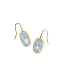 KENDRA SCOTT- Lee Luxe Drop Earring in Gold Light Blue CZ