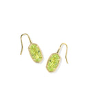 KENDRA SCOTT- Lee Luxe Drop Earring in Gold Light Green CZ