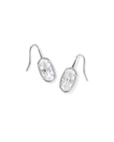 KENDRA SCOTT- Lee Luxe Drop Earring in Rhodium White CZ