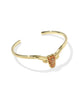 KENDRA SCOTT- Longhorn Cuff Bracelet in Rhodium Variegated Magnesite