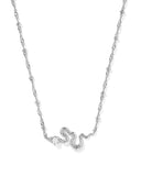 KENDRA SCOTT- Lyle Snake Pendant Necklace in Rhodium White Pearl